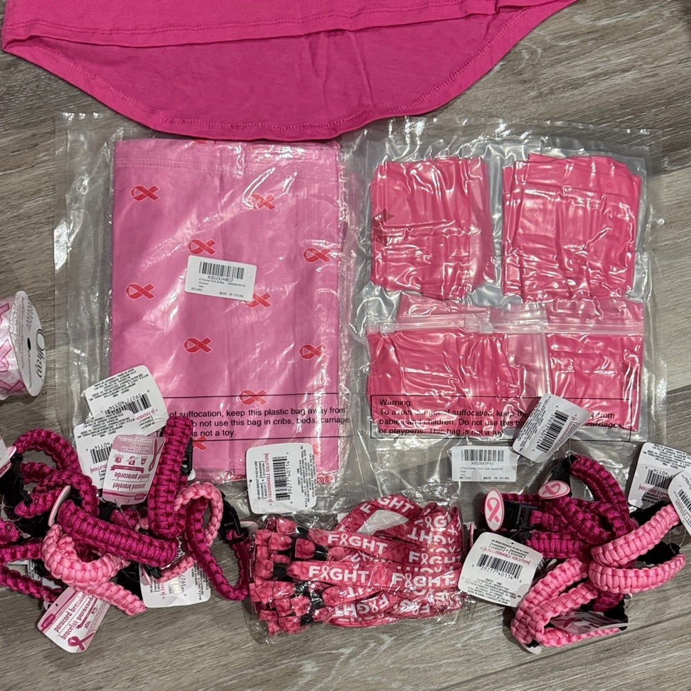 Pink Breast Cancer Awareness Pink Ribbon Set - Picture 5 of 14